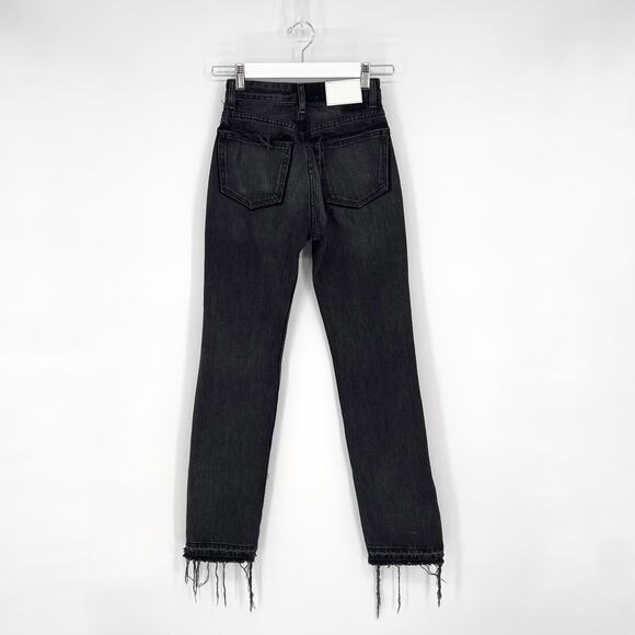 EB DENIM Unraveled Two Split Hem Jeans Grade School Women’s Size 24 Raw Edge - Picture 8 of 8